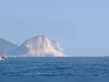 台湾地震致宜兰龟山岛“龟首”部分崩裂！景区称还在正常营业