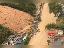 韶关武江江湾镇防汛救援详情：无人机空中盘旋搭建通信网络