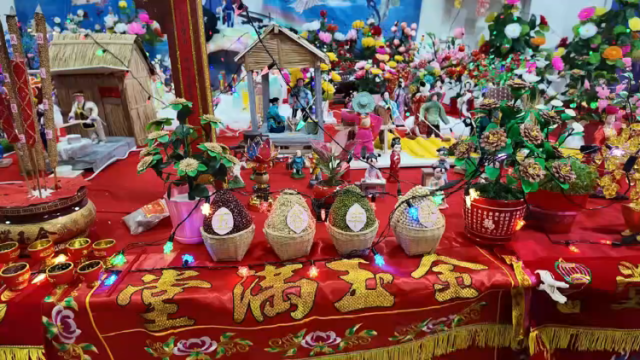 广州沙浦村巧姐齐聚“摆七夕”，主打一个“金玉满堂”