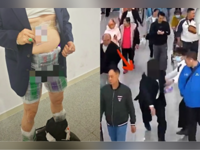 澳门男子身绑53部旧手机意图走私，闯关时企图逃跑被拦截