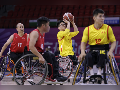 残特奥会轮椅篮球五人制男子组首战,广东一团迎开门红