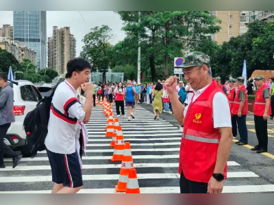 2026年高考期间,广东多地退役军人开展爱心送考活动