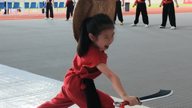 赛场刮起非遗风！5岁“洪拳小孩姐”黄子君中场献艺燃爆全场