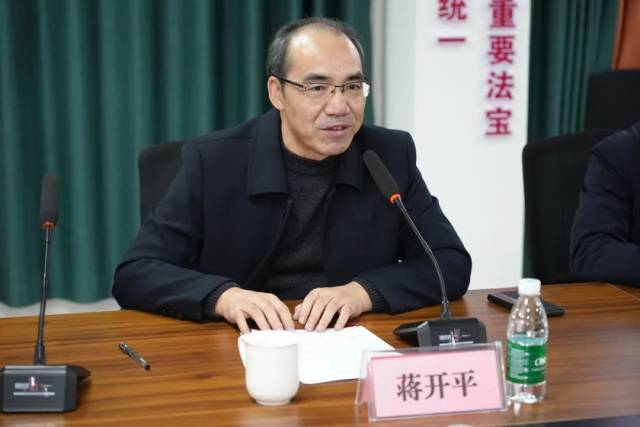 蒋开平在会上讲话