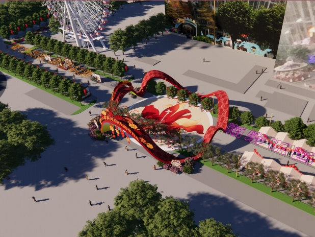 “林中花、花中林”！天河花市牌楼设计亮相