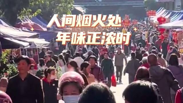 一起感受细村市场里浓浓的年味，你家开始置办年货了吗？