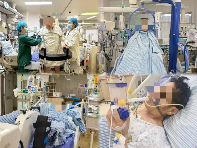 早期站立训练、坐位训练、床上自行车训练、呼吸训练