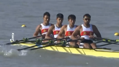 十五运会赛艇赛 清远选手刘百顺助广东队摘银