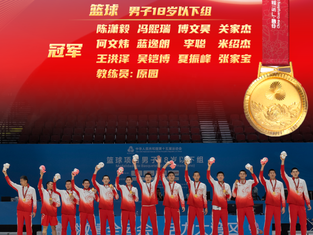 全运“粤”章 | 金牌+1，广东U18男篮好样的！
