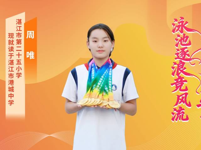2025年广东“新时代好少年” | 周唯：“泳”往直前，逐浪荣光