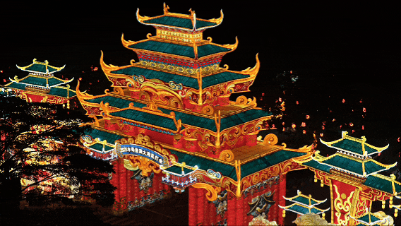 美到封神！广州海边800亩巨无霸灯会，全亮了