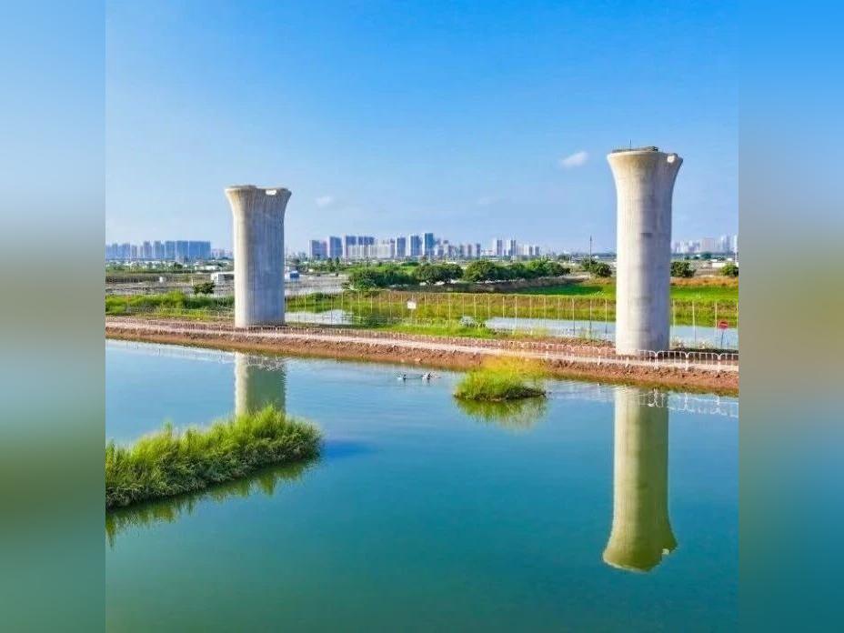 【省重点项目】珠肇高铁鹤洲站特大桥桩基施工全部完成