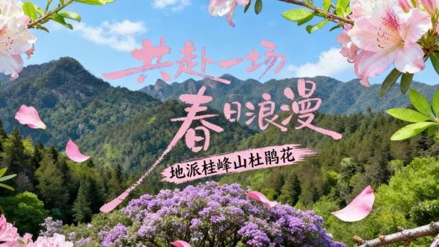 视频丨三月底的桂峰山，是被杜鹃花“点燃”的