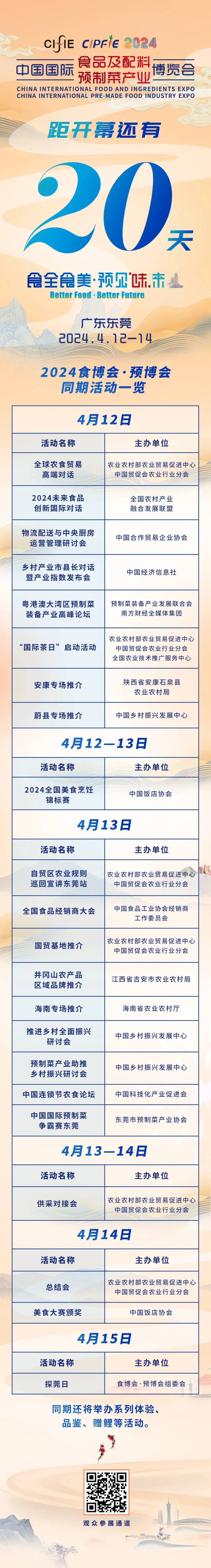 精彩纷至沓来!2024食博会·预博会同期活动一览!