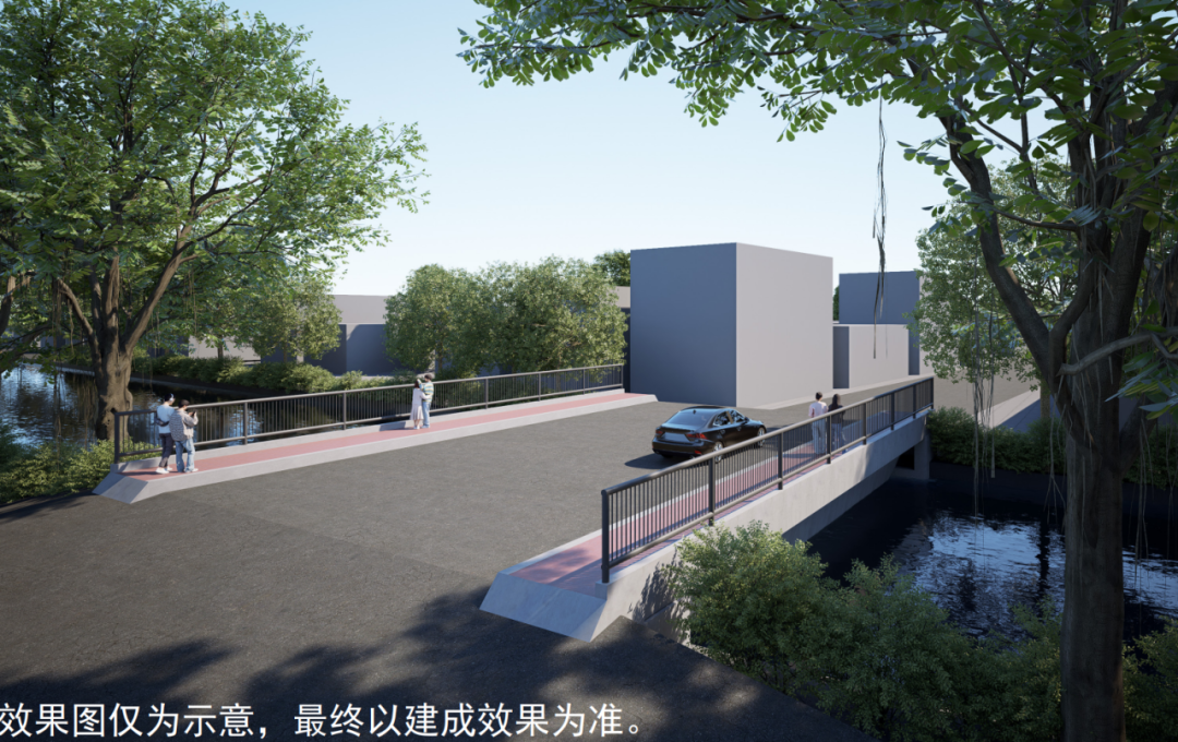 新天禄村桥梁效果图。