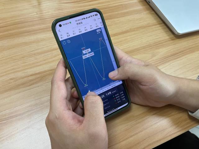 利用“全球潮汐”APP查看风浪情况。