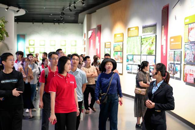 嘉宾参观中国荔枝博览馆，了解茂名荔枝发展史。