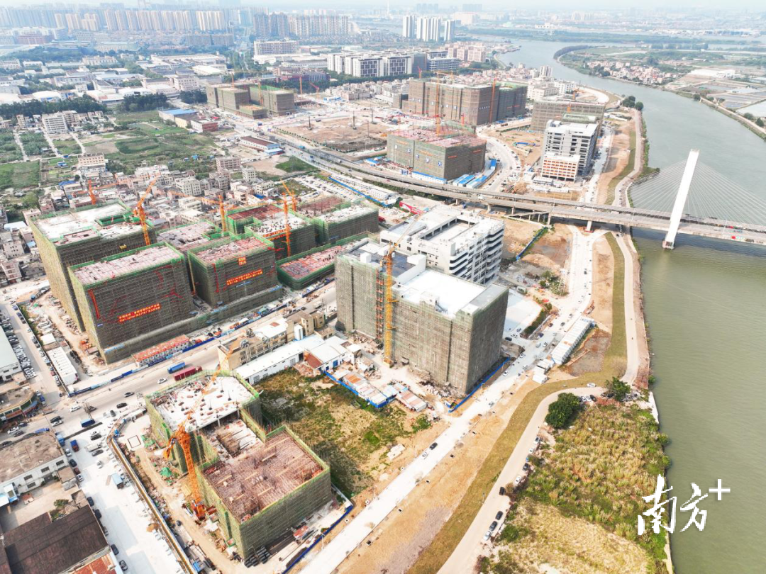 中山智能家电产业园(大岑片区)一阶段大部分项目已封顶。