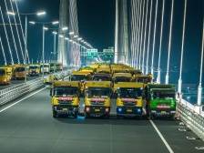 通车在即！136辆大货车给深中通道做“体检”