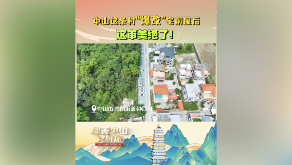 中山这条村“爆改宅前屋后”，这审美绝了！