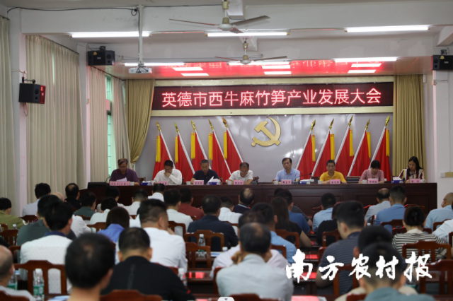 英德市西牛麻竹筍產(chǎn)業(yè)發(fā)展大會(huì)現(xiàn)場(chǎng),。