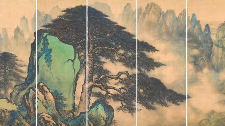 黎雄才如何完成生前最大的画？李劲堃揭秘11米《迎客松》｜名家说名画_