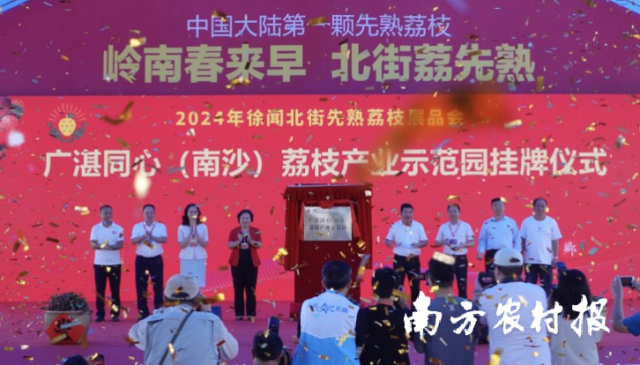 广湛同心（南沙）荔枝产业示范园挂牌仪式。