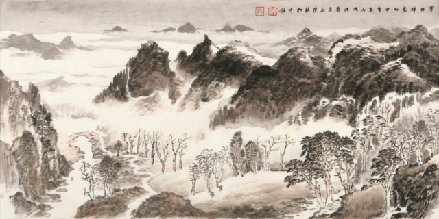 许钦松 《寒林禅意》中国画