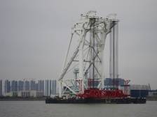 架梁任务完成，深中通道架梁船“天一号”驶离中山