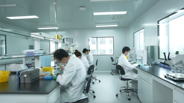 扬翔科研团队在育种试验室睁开基因检测