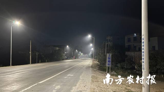 石岭镇乡村道路亮化工程。