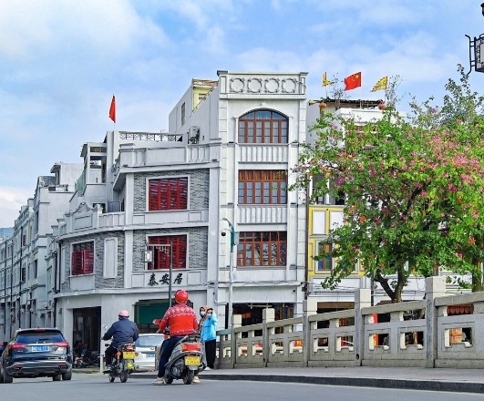 河堤路骑楼老街风貌焕然一新。