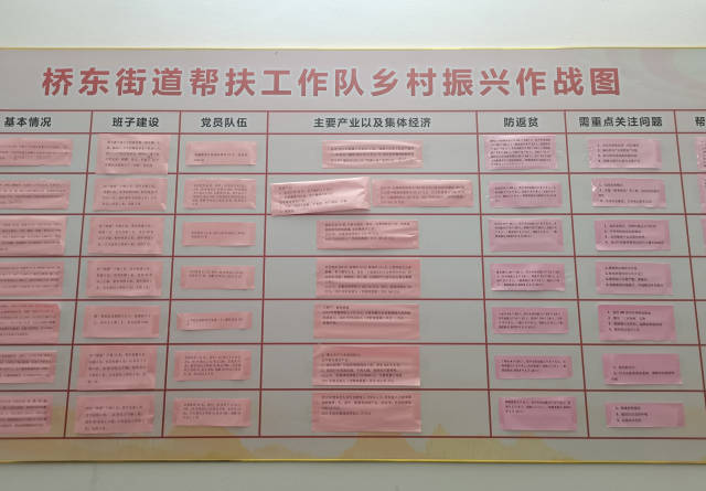 桥东街道帮扶工作队乡村振兴作战图。