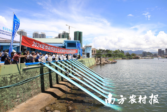 2024年中央农业生态资源保护资金增殖放流活动现场