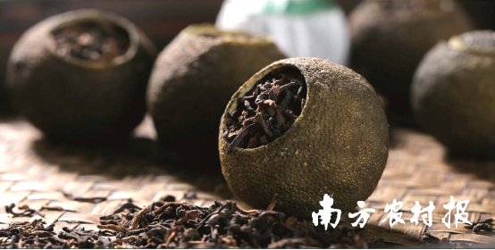 侨宝七月果柑茶产品。