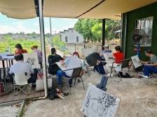 笔下生花 与美同行！兴宁市“百千万工程”美术采风活动走进坭陂镇文东村