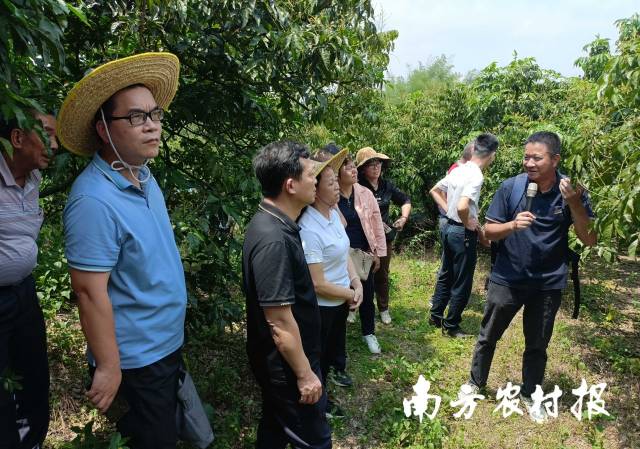 从化区农业技术推广中间的科技特派员下乡教育。