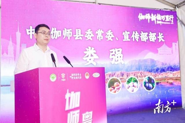 伽师县委常委、宣传部部长娄强致辞。