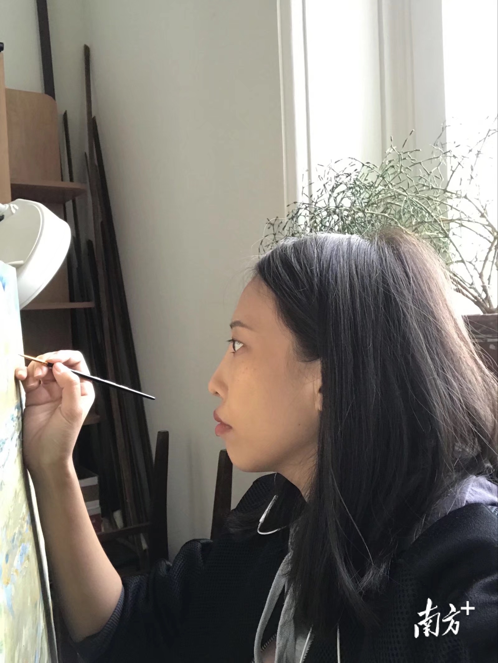 徐倩在全俄修复中心工作室实习。受访者供图。