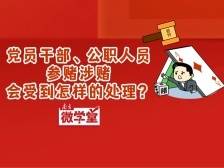 党员干部、公职人员参赌涉赌，会受到怎样的处理？