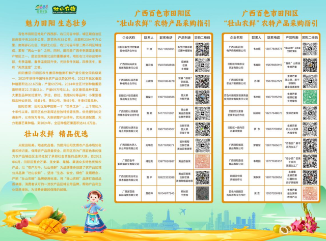 2024年“壯山農(nóng)鮮”百色田陽農(nóng)特產(chǎn)品采購指南