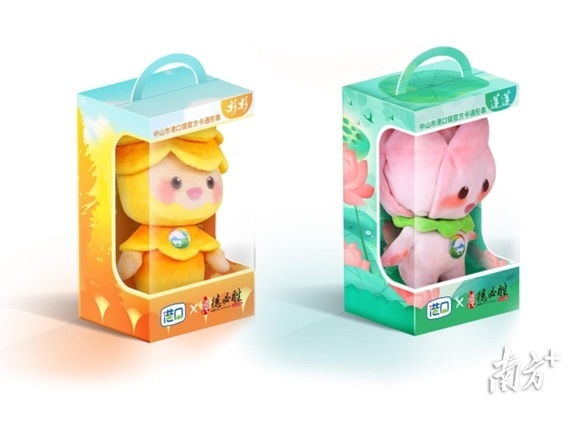 港口镇打造的灵韵生动的“杉杉”“莲莲”IP形象。