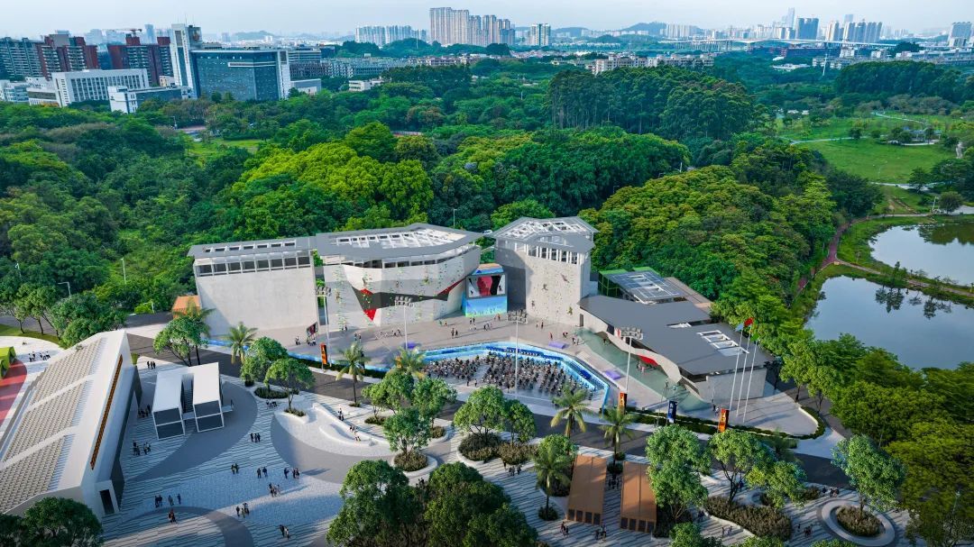 广州大学城体育中心攀岩场维修改造项目效果图 广州大学城体育中心攀岩场维修改造项目效果图