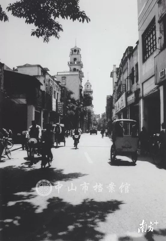 20世纪70年代的孙文西路(中山市档案馆藏)。
