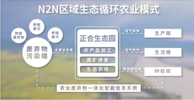 “N2N”区域绿色生态循环农业模式示意图。