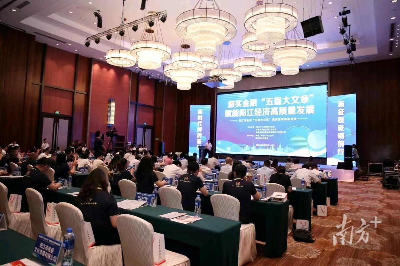  8月28日，阳江市金融“五篇大文章”高质量发展推进会活动现场。 市委常委、副市长孙波出席会议并讲话。