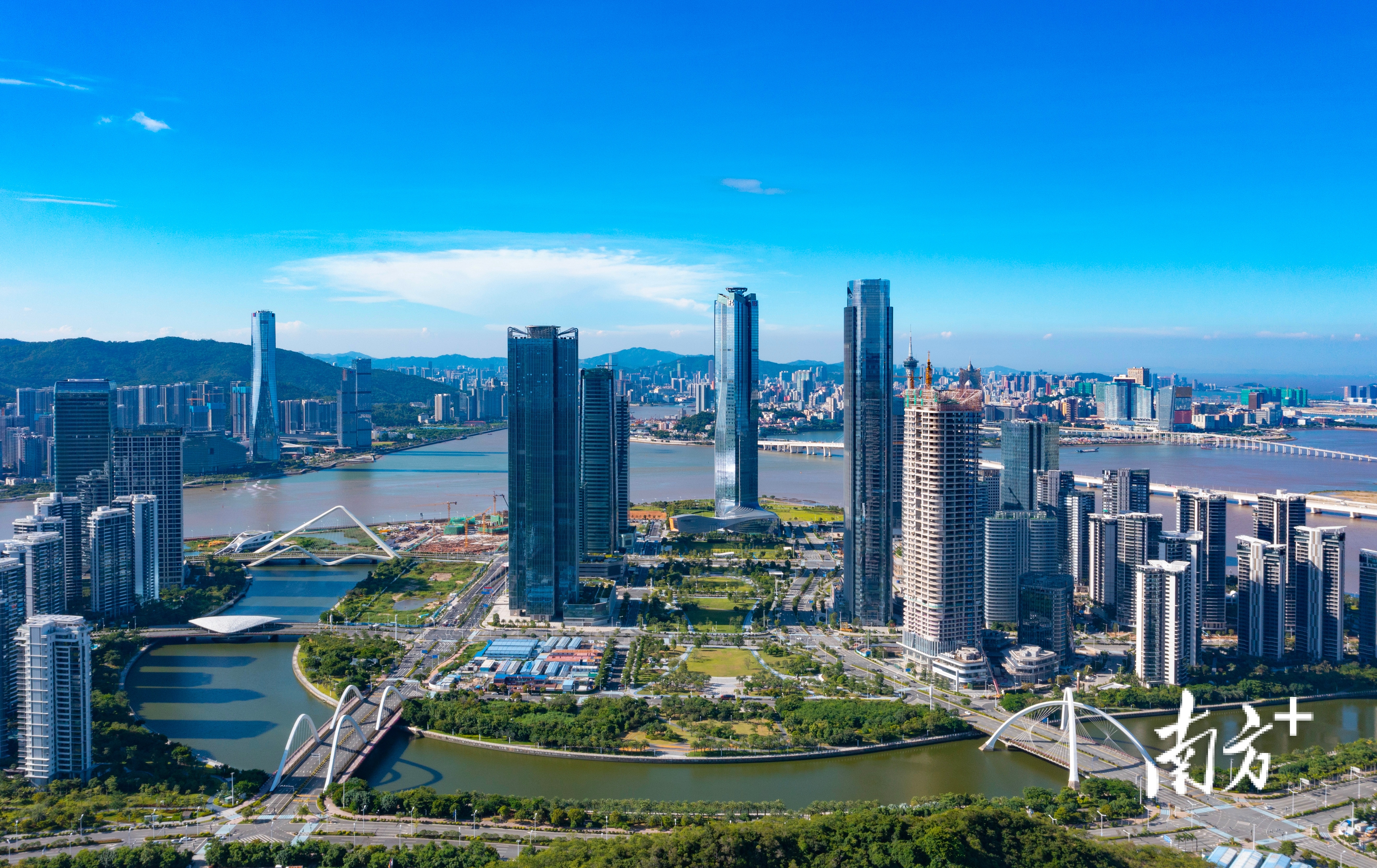 俯瞰横琴金融岛。&nbsp;