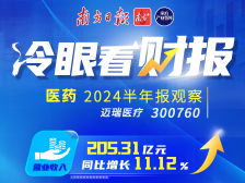 全球排名升至23位，迈瑞医疗半年营收205.31亿元｜冷眼看财报