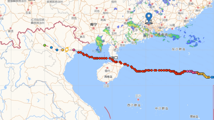直击台风“摩羯”实时路径