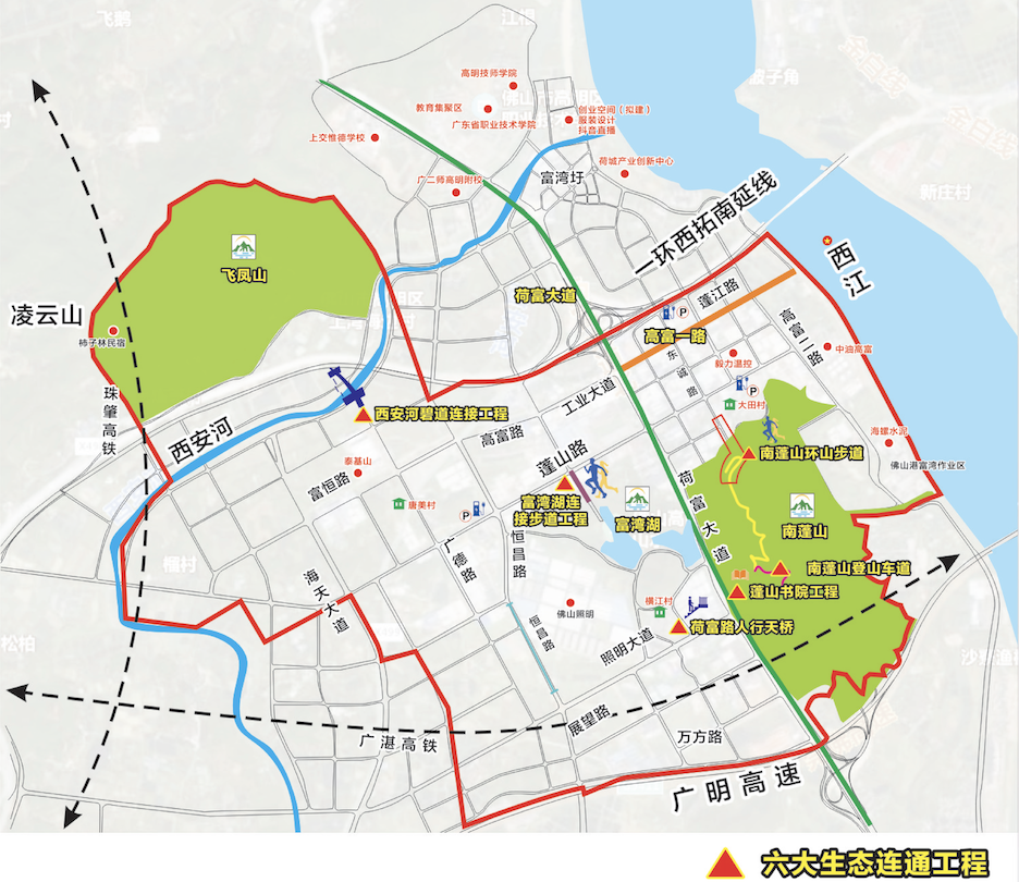 六大生态连通工程。荷城供图